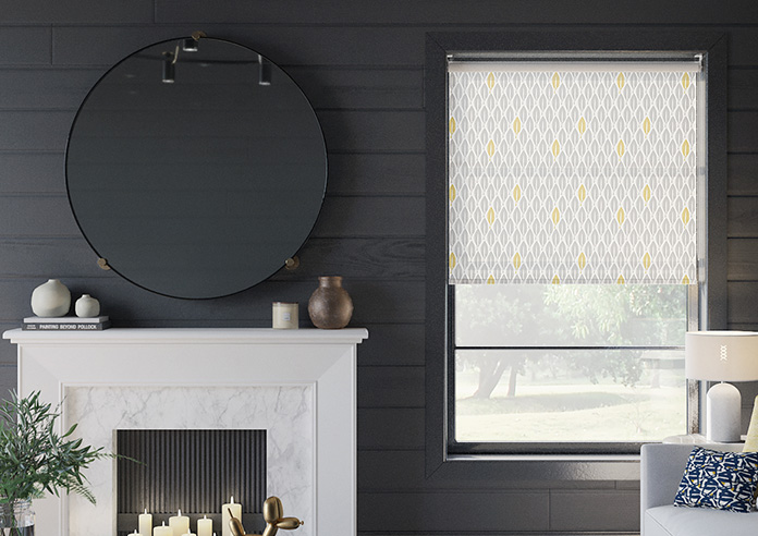 Leafy Print, Yellow Splash - Twist&Fit Roller Blind - Image 3